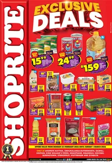 Shoprite catalogue | Shoprite Price Exclusive Eastern Cape 23 February - 1 March | 2026-02-23T00:00:00.000Z - 2026-03-01T00:00:00.000Z