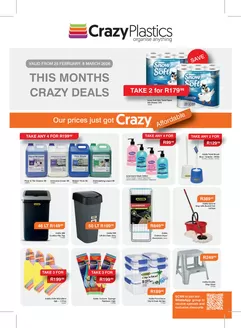 Crazy Plastics catalogue in Port St Johns | Crazy Plastics weekly specials | 2026-02-25T00:00:00.000Z - 2026-03-08T00:00:00.000Z