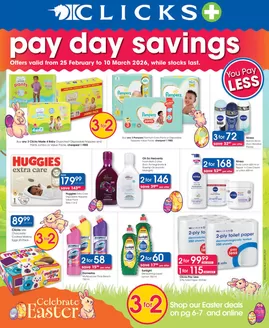 Clicks catalogue | Pay day savings | 2026-02-25T00:00:00.000Z - 2026-03-10T00:00:00.000Z