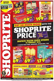 Shoprite catalogue in Knysna | Shoprite Price Store Opening Walter Sisulu 26 February - 1 March | 2026-02-26T00:00:00.000Z - 2026-03-01T00:00:00.000Z
