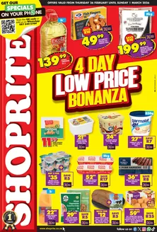 Shoprite catalogue in Knysna | Shoprite Low Price Bonanza KwaZulu-Natal 26 February - 1 March | 2026-02-26T00:00:00.000Z - 2026-03-01T00:00:00.000Z