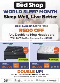 The Bed Shop catalogue in Brits | Our best offers for you | 2026-03-03T00:00:00.000Z - 2026-04-01T00:00:00.000Z