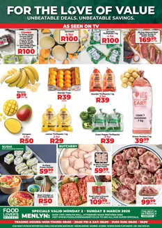 Food Lover's Market catalogue in Kimberley | Menlyn - 02 - 08 March 2026 | 2026-03-01T00:00:00.000Z - 2026-03-08T00:00:00.000Z