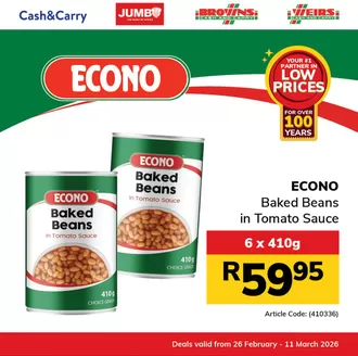 Jumbo catalogue in Pinetown | Jumbo weekly specials | 2026-02-26T00:00:00.000Z - 2026-03-11T00:00:00.000Z