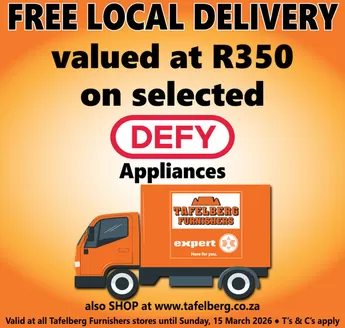 Tafelberg Furnishers catalogue in Edenvale | Tafelberg Furnishers Promo | 2026-03-09T00:00:00.000Z - 2026-03-15T00:00:00.000Z