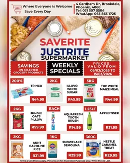 Saverite catalogue in Graaff Reinet | Weekly Specials | 2026-03-09T00:00:00.000Z - 2026-03-15T00:00:00.000Z
