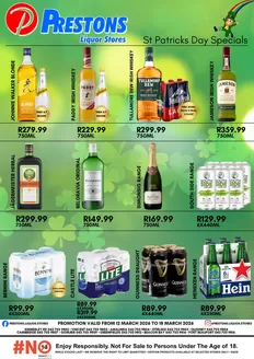 Prestons catalogue in Johannesburg | St Patricks Day Specials | 2026-03-12T00:00:00.000Z - 2026-03-18T00:00:00.000Z