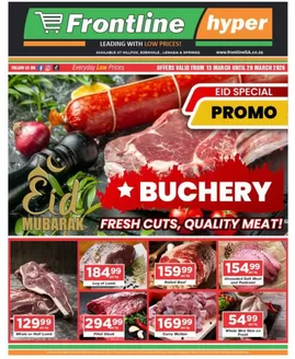 Frontline Hyper catalogue in Emalahleni | Discounts and promotions | 2026-03-13T00:00:00.000Z - 2026-03-20T00:00:00.000Z