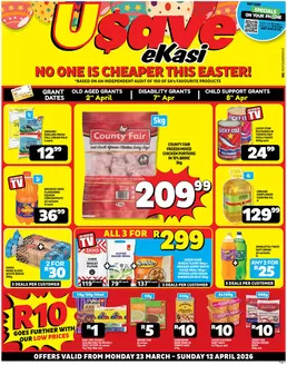 Usave catalogue in Pampierstad | Wcusaveekasieastersavings23mar12apr2026 | 2026-03-23T00:00:00.000Z - 2026-04-12T00:00:00.000Z