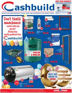 Cashbuild catalogue in Kwaggafontein | Attractive special offers for everyone | 2026-03-23T00:00:00.000Z - 2026-04-06T00:00:00.000Z