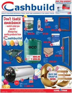 Cashbuild catalogue in Kwaggafontein | Top offers for all bargain hunters | 2026-03-23T00:00:00.000Z - 2026-04-06T00:00:00.000Z