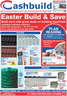 Cashbuild catalogue | Great discounts on selected products | 2026-03-23T00:00:00.000Z - 2026-04-30T00:00:00.000Z