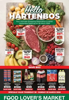 Food Lover's Market catalogue | Hartenbos Opening Deals - 26 - 29 March 2026 | 2026-03-25T00:00:00.000Z - 2026-03-29T00:00:00.000Z