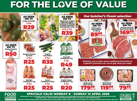 Food Lover's Market catalogue in Elliot | Western Cape - 6 - 12 April 2026 | 2026-04-05T00:00:00.000Z - 2026-04-12T00:00:00.000Z