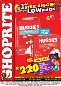 Shoprite catalogue in Zastron | Shoprite Huggies Easter Deals Western Cape 3 April - 6 April | 2026-04-03T00:00:00.000Z - 2026-04-06T00:00:00.000Z