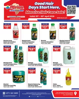 Africa Cash & Carry catalogue | Hair Care Promo 10-30 April | 2026-04-10T00:00:00.000Z - 2026-04-30T00:00:00.000Z