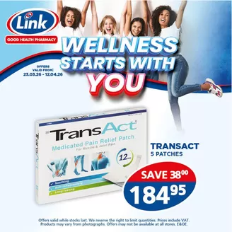Link Pharmacy catalogue | Link Pharmacy weekly specials | 2026-03-23T00:00:00.000Z - 2026-04-12T00:00:00.000Z