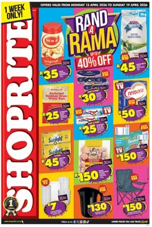 Shoprite catalogue in | Shoprite Rand a Rama Northern Cape and Free State 13 April - 19 April | 2026-04-13T00:00:00.000Z - 2026-04-19T00:00:00.000Z