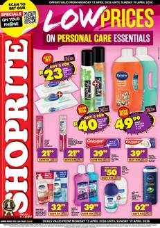 Shoprite catalogue in | Shoprite Personal Care Essentials Eastern Cape - 13 to 19 April | 2026-04-13T00:00:00.000Z - 2026-04-19T00:00:00.000Z