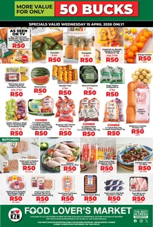 Food Lover's Market catalogue in Saldanha | KwaZulu-Natal R50 Buck Wednesday 15 April 2026 | 2026-04-14T00:00:00.000Z - 2026-04-15T00:00:00.000Z