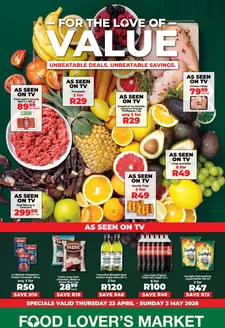 Food Lover's Market catalogue in  | For the Love of Value National 20 April 3 May 2026 | 2026-04-19T00:00:00.000Z - 2026-05-03T00:00:00.000Z