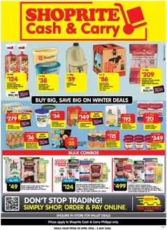 Shoprite catalogue in Acornhoek | Shoprite Cash Carry Winter Deals Philippi 20 April - 3 May | 2026-04-20T00:00:00.000Z - 2026-05-03T00:00:00.000Z