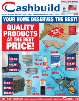 Cashbuild catalogue in Rustenburg | Save now with our deals | 2026-04-25T00:00:00.000Z - 2026-05-09T00:00:00.000Z