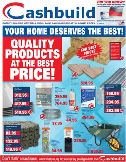 Cashbuild catalogue in Rustenburg | Special offers for you | 2026-04-25T00:00:00.000Z - 2026-05-09T00:00:00.000Z