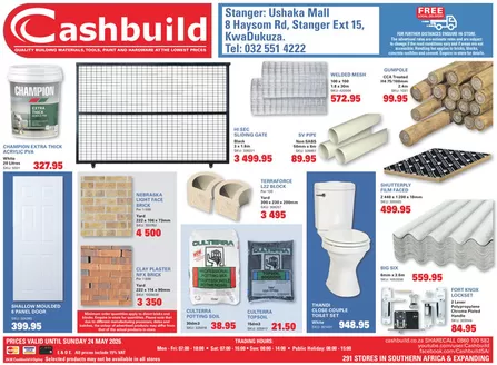 Cashbuild catalogue in Rustenburg | Top offers for smart savers | 2026-04-25T00:00:00.000Z - 2026-05-24T00:00:00.000Z