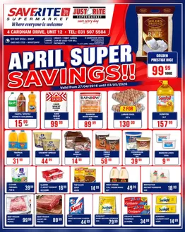 Saverite catalogue | April Super Savings!! | 2026-04-30T00:00:00.000Z - 2026-05-03T00:00:00.000Z