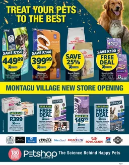 Checkers Hyper catalogue | Petshop Science Montagu Village Store Opening 28 April | 2026-04-27T00:00:00.000Z - 2026-05-17T00:00:00.000Z