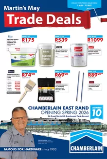 Chamberlain catalogue | Martin's May Trade Deals | 2026-05-04T00:00:00.000Z - 2026-05-31T00:00:00.000Z