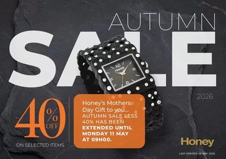 Honey Fashion Accessories catalogue | Autumn Sale 2026 LESS 40 17 | 2026-05-04T00:00:00.000Z - 2026-05-08T00:00:00.000Z