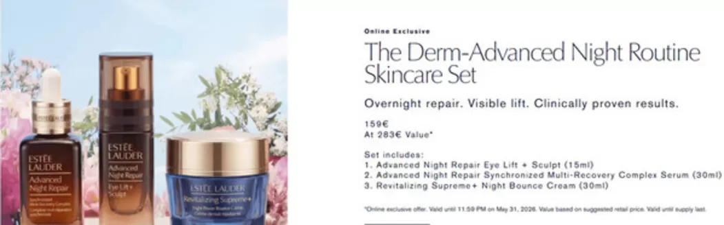 Estée Lauder catalogue in Ga-Shongwane | The Derm-Advanced Night Routine Skincare Set | 2026-05-06T00:00:00.000Z - 2026-05-31T00:00:00.000Z