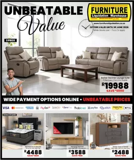 Furniture Liquidation Warehouse catalogue | Unbeatable Value | 2026-05-06T00:00:00.000Z - 2026-06-30T00:00:00.000Z