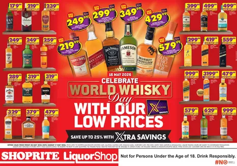 Shoprite LiquorShop catalogue | Shoprite LiquorShop World Whisky Day 8 May - 17 May | 2026-05-08T00:00:00.000Z - 2026-05-17T00:00:00.000Z