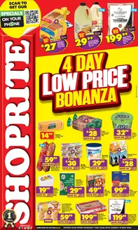 Shoprite catalogue | Shoprite Low Price Bonanza KwaZulu-Natal 7 May - 10 May | 2026-05-07T00:00:00.000Z - 2026-05-10T00:00:00.000Z