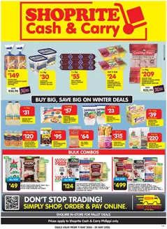 Shoprite catalogue | Shoprite Cash Carry Winter Deals Philippi - 11 to 24 May | 2026-05-11T00:00:00.000Z - 2026-05-24T00:00:00.000Z