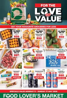 Food Lover's Market catalogue | For the Love of Value - Inland - 11 - 17 May 2026 | 2026-04-22T00:00:00.000Z - 2026-05-17T00:00:00.000Z