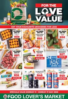 Food Lover's Market catalogue | For the Love of Value - Kwa-Zulu Natal - 11 - 17 May 2026 | 2026-05-10T00:00:00.000Z - 2026-05-17T00:00:00.000Z