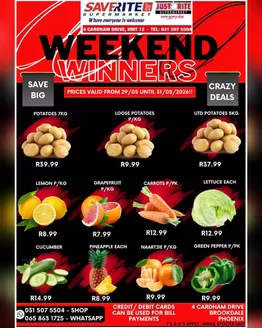 Saverite catalogue in Somerset West | Weekend Winners | 2026-05-29T00:00:00.000Z - 2026-05-31T00:00:00.000Z