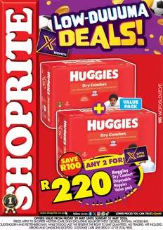 Shoprite catalogue in Vanderbijlpark | Shoprite Low Price Lowduuuma Huggies Deal Western Cape 29 May - 31 May | 2026-05-29T00:00:00.000Z - 2026-05-31T00:00:00.000Z