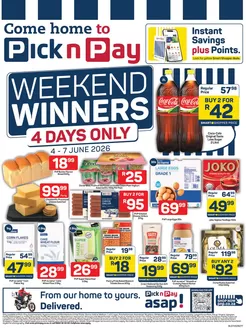 Pick n Pay catalogue in Upington | Pick n Pay Weekend Specials | 2026-06-04T00:00:00.000Z - 2026-06-07T00:00:00.000Z