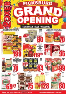 Boxer catalogue in Upington | Ficksburg Grand Opening | 2026-06-04T00:00:00.000Z - 2026-06-21T00:00:00.000Z