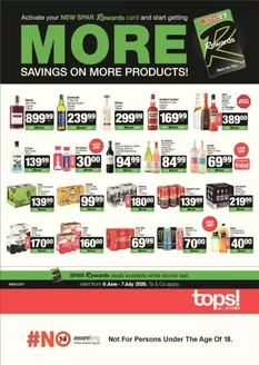 Tops Spar catalogue in Bredasdorp | Tops Spar weekly specials | 2026-06-08T00:00:00.000Z - 2026-07-07T00:00:00.000Z