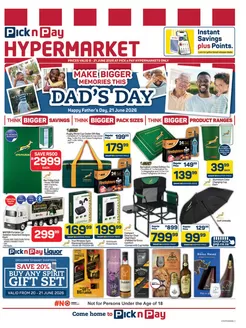 Pick n Pay Hypermarket catalogue in Bredasdorp | Hypermarket Fathers Day Specials | 2026-06-08T00:00:00.000Z - 2026-06-21T00:00:00.000Z