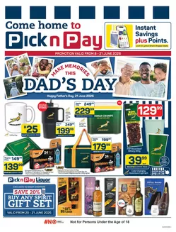 Pick n Pay catalogue in Bredasdorp | Pick n Pay Fathers Day Specials | 2026-06-08T00:00:00.000Z - 2026-06-21T00:00:00.000Z