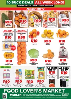 Food Lover's Market catalogue | 10 Buck Week - Menlyn - 8 - 14 June 2026 | 2026-06-07T00:00:00.000Z - 2026-06-14T00:00:00.000Z