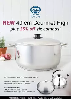 AMC Cookware catalogue | Amc Cookware Sale | 2026-06-10T00:00:00.000Z - 2026-07-07T00:00:00.000Z
