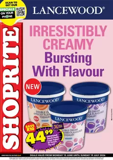 Shoprite catalogue | Shoprite Lancewood Yoghurt Savings Western Cape 15 June - 19 July | 2026-06-15T00:00:00.000Z - 2026-07-19T00:00:00.000Z
